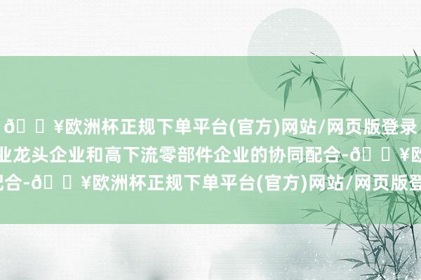 🔥欧洲杯正规下单平台(官方)网站/网页版登录入口/手机版愈加把稳行业龙头企业和高下流零部件企业的协同配合-🔥欧洲杯正规下单平台(官方)网站/网页版登录入口/手机版